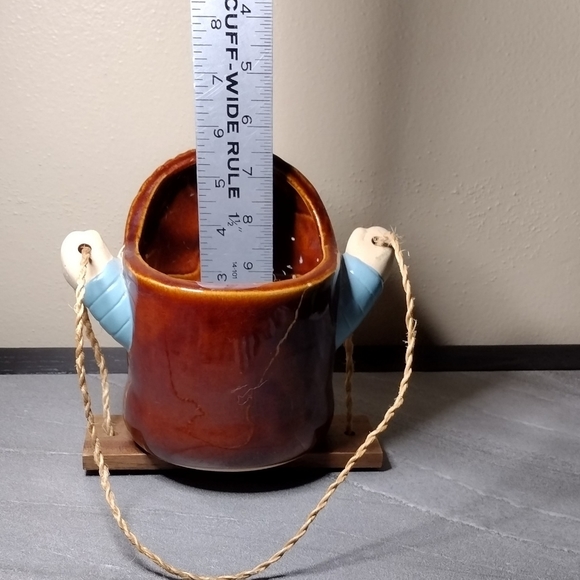 Vintage JSNY Taiwan Girl and Boy on a Swing Planters Set/2 - Picture 14 of 16